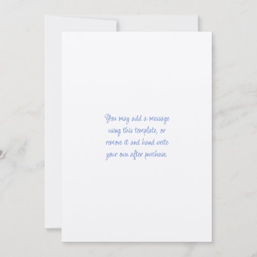 Hydrangea Blue Blume Vielen Dank Einladung (Rückseite)