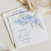 Hydrangea Blue Floral Brautparty Paper Napkin Serviette