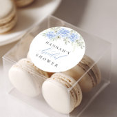 Hydrangea Blue Floral Brautparty Runder Aufkleber