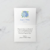 Hydrangea Blue Floral Vielen Dank Dankeskarte (Innenseite)