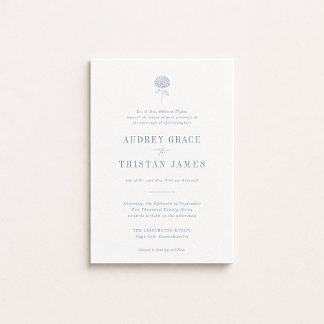 HYDRANGEA Blue Floral Wedding Einladung