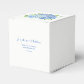 Hydrangea Blue Floral Wedding Geschenkschachtel (Vorderseite)