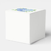 Hydrangea Blue Floral Wedding Geschenkschachtel (Rückseite)