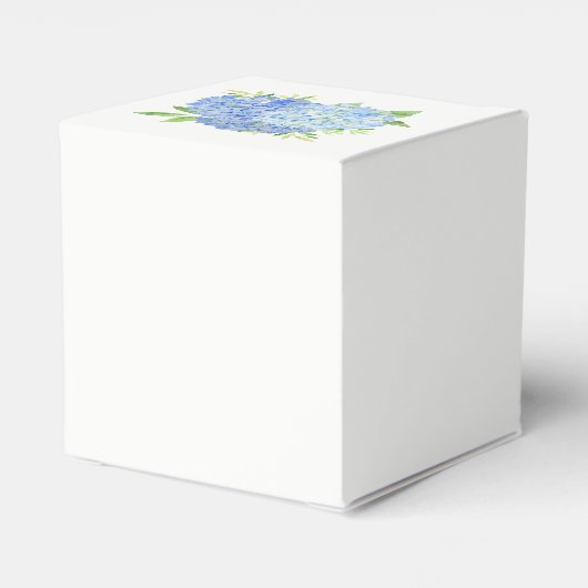 Hydrangea Blue Floral Wedding Geschenkschachtel (Rückseite)