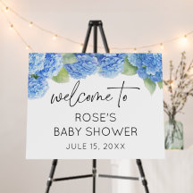 Hydrangea Blue Flowers Baby Dusche Empfang