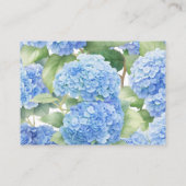 Hydrangea Blue Flowers Bücher für Babydusche Begleitkarte (Rückseite)