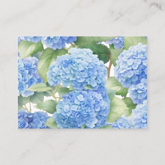 Hydrangea Blue Flowers Bücher für Babydusche Begleitkarte (Rückseite)