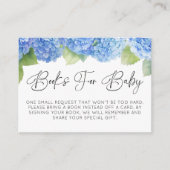 Hydrangea Blue Flowers Bücher für Babydusche Begleitkarte (Vorderseite)