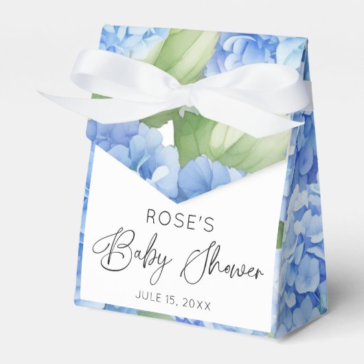 Hydrangea Blue Flowers Es ist eine Baby-Dusche Geschenkschachtel (Vorderseite)