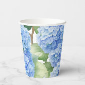 Hydrangea Blue Flowers Es ist eine Baby-Dusche Pappbecher (Rückseite)