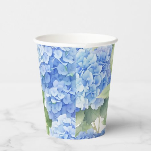 Hydrangea Blue Flowers Es ist eine Baby-Dusche Pappbecher (Rechts)