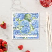 Hydrangea Blue Flowers Es ist eine Baby-Dusche Serviette (Beispiel)