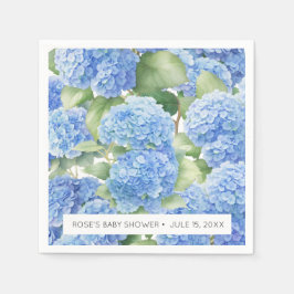 Hydrangea Blue Flowers Es ist eine Baby-Dusche Serviette