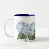 Hydrangea Blue Flowers Kontrast Tasse (Links)