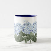 Hydrangea Blue Flowers Kontrast Tasse (Mittel)