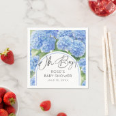 Hydrangea Blue Flowers Oh Boy Baby Dusche Serviette (Beispiel)