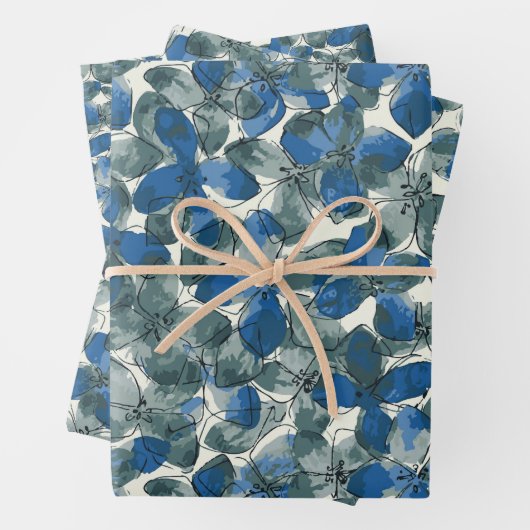 Hydrangea Blue Geschenkpapier Set (Beispiel)