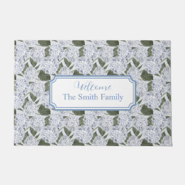 Hydrangea Blue Individuelle Name Willkommen Doorma Fußmatte