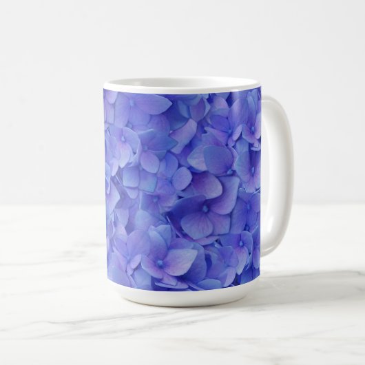 Hydrangea Blue Kaffeetasse (VorderseiteRechts)