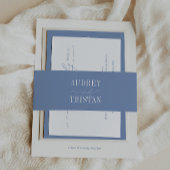 HYDRANGEA Blue Minimalist Einladungsbanderole