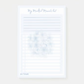 Hydrangea Blue "My Mindful Moments Listings" von L Post-it Klebezettel (Vorderseite)