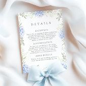 Hydrangea Blue Wedding Details Enclosure Card Begleitkarte