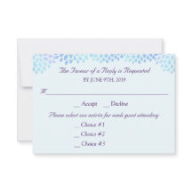 Hydrangea Blue Wedding Response UAWG 3 Entrees