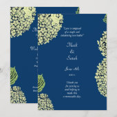 Hydrangea Blueberry Wedding Program Programm (Vorne/Hinten)