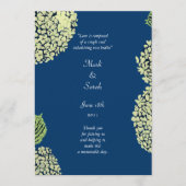 Hydrangea Blueberry Wedding Program Programm (Vorderseite)