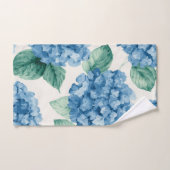 Hydrangea Blues Floral Watercolor Botanical Blooms Handtuch (Handtuch)