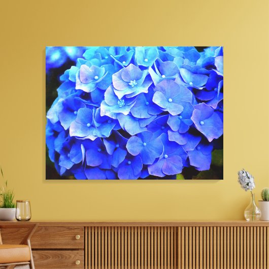 Hydrangea-Blues Leinwanddruck (Insitu (Wohnzimmer))