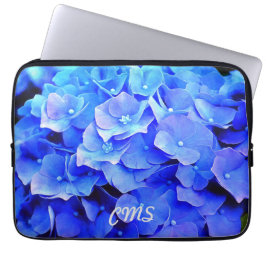 Hydrangea Blues Personalisiert Laptopschutzhülle