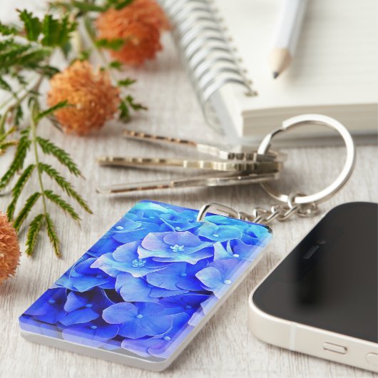 Hydrangea-Blues Schlüsselanhänger (Vorderseite rechts)