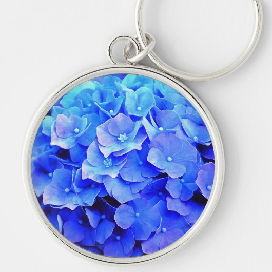Hydrangea-Blues Schlüsselanhänger (Vorne)