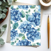 Hydrangea Blues | Watercolor Blooms Blumenkarte