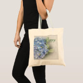 Hydrangea-Blume auf personalisiertem Beutel Tragetasche (Vorderseite (Produkt))