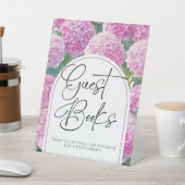 Hydrangea Blume Babydusche Gästebuch Sockelschild (In SItu)