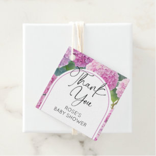 Hydrangea Blume Babydusche Geschenkanhänger