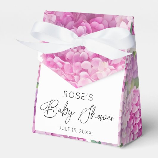 Hydrangea Blume Babydusche Geschenkschachtel (Vorderseite)