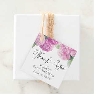 Hydrangea Blume Babydusche Vielen Dank Geschenkanhänger