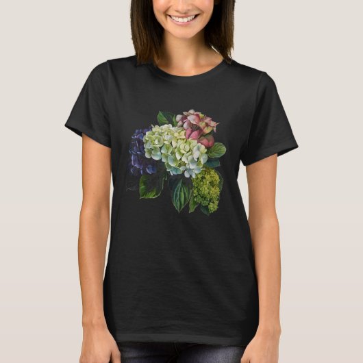 Hydrangea Blume Blumenliebhaber T-Shirt (Vorderseite)