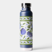 Hydrangea-Blume Botanisches Blumendesign Trinkflasche (Rechts)
