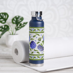 Hydrangea-Blume Botanisches Blumendesign Trinkflasche
