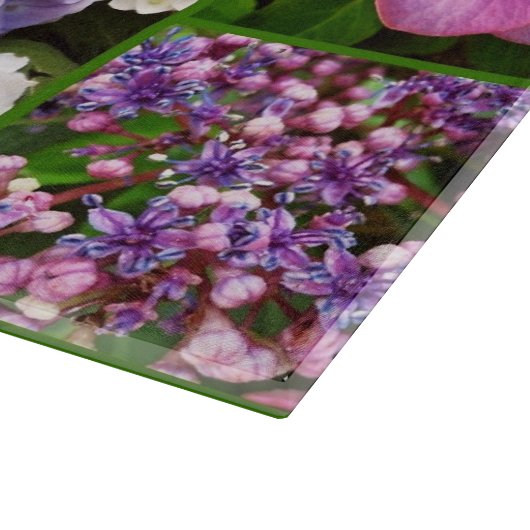 Hydrangea-Blume Collage-15x11 Cutting Board Schneidebrett (Ecke)