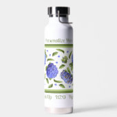 Hydrangea Blume Design Personalisiert Trinkflasche (Links)