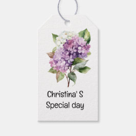 Hydrangea Blume Flora Liebhaber der Wasserfarbe Geschenkanhänger