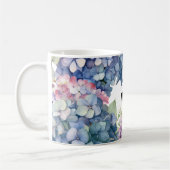 Hydrangea Blume Flora Liebhaber der Wasserfarbe Kaffeetasse (Links)