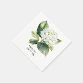 Hydrangea Blume Flora Liebhaber der Wasserfarbe Serviette (Ecke)
