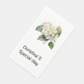 Hydrangea Blume Flora Liebhaber der Wasserfarbe Serviette (Ecke)