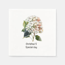 Hydrangea Blume Flora Liebhaber der Wasserfarbe Serviette